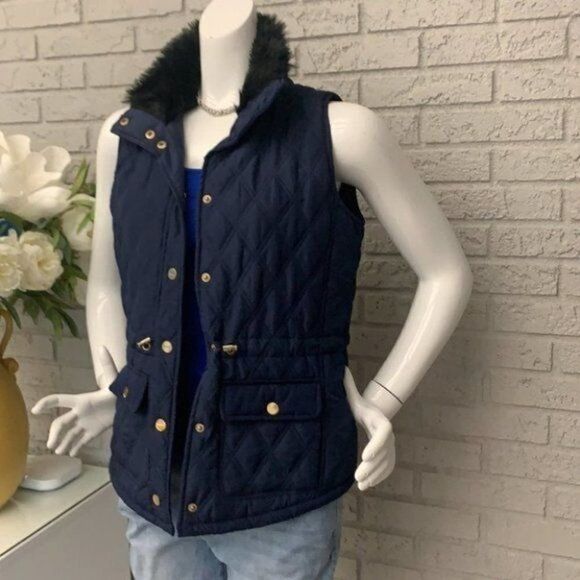 Casual Identity Quilted Vest Size Sp - Picture 4 of 12